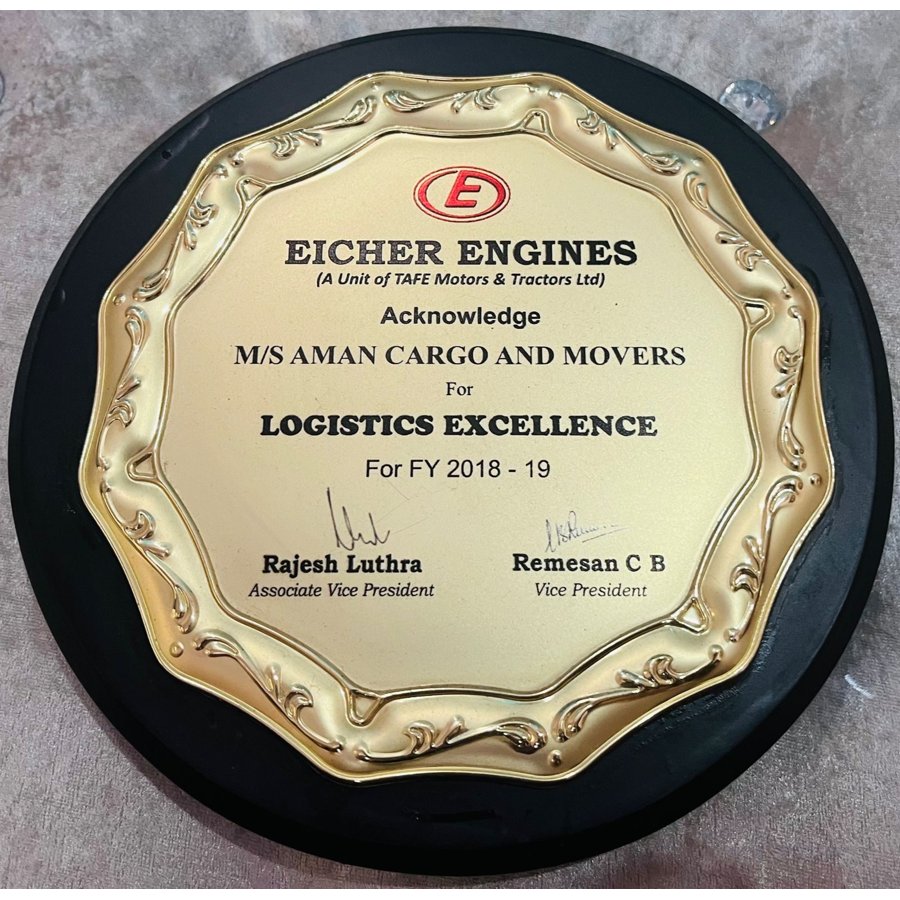 Logistics Excellence, FY 2018-19 – Eicher Engines (a unit of TAFE Motors & Tractors Ltd)