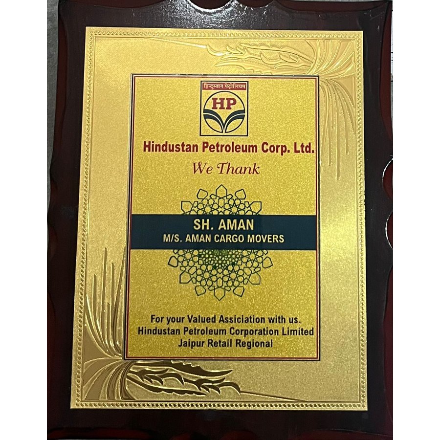 Appreciation for Valued Association – Hindustan Petroleum Corporation Ltd, Jaipur Retail Region